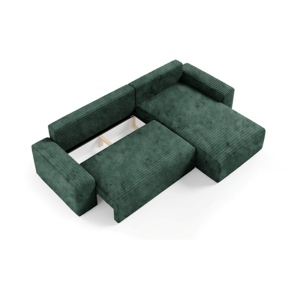 Narożnik COCO L z funkcją spania Kolor: TILIA 39