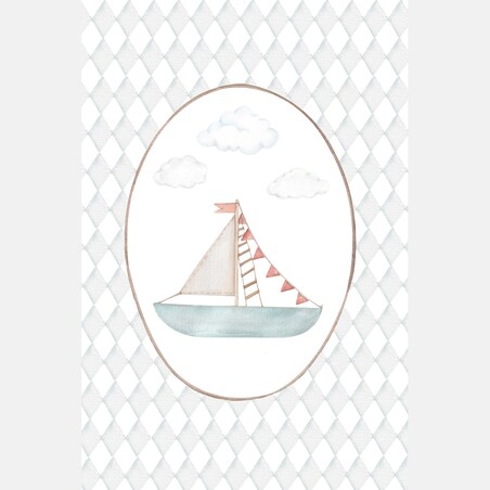 Plakat dla dzieci Żaglówka 20x30