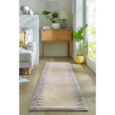 Dywan Wełniany Ramka Minerals Border Czarny/Kremowy 120x170