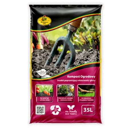 Kompost ogrodowy naturalny z liści trawy i gałęzi-bezpieczny 35L