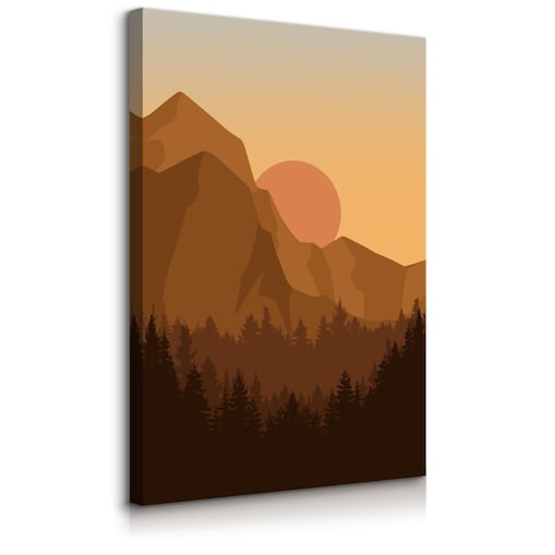 Obraz Krajobraz Boho Zachód Słońca Skały 30x40cm