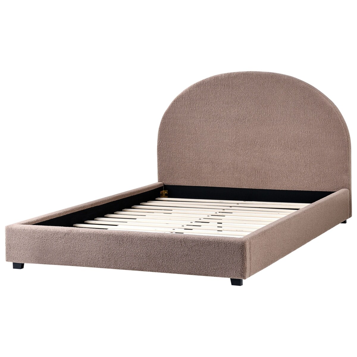 Łóżko Boucle VAUCLUSE 140 x 200 cm Beżowoszary