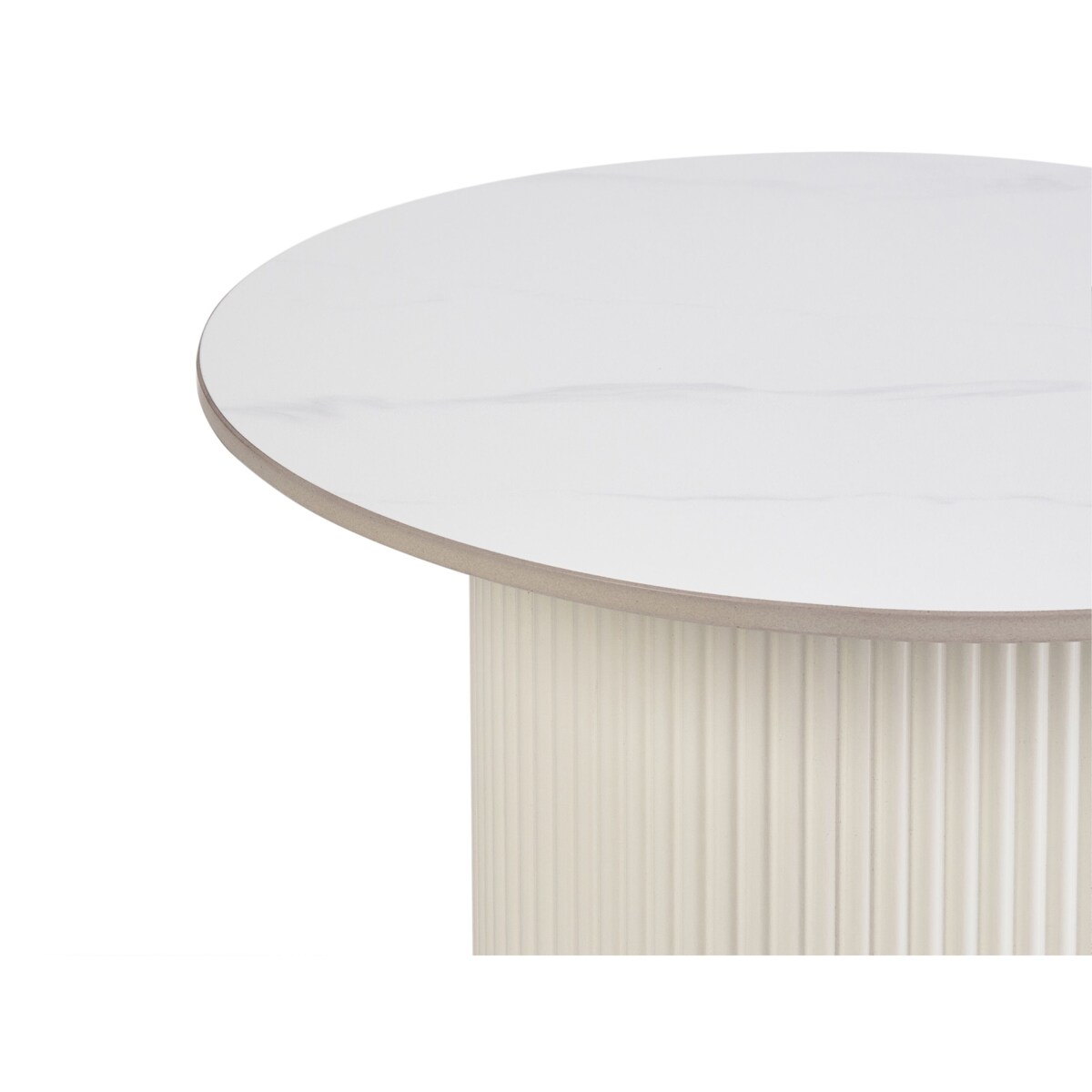 Stolik pomocniczy ceramiczny jasnobeżowy LEONA