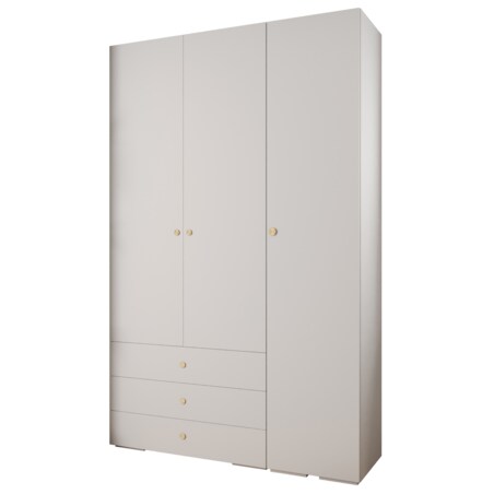 Garderoba wysoka do przedpokoju INOVA 2 Z17 biały+złoty