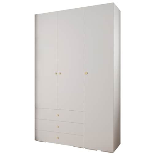 Garderoba wysoka do przedpokoju INOVA 2 Z17 biały+złoty