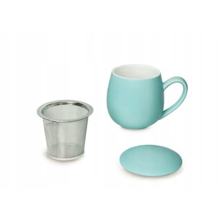 ZESTAW PREZENTOWY UPOMINKOWY "BIG CHILL BOX" - HERBATA SYPANA 2X ŚWIECA SOJOWA KUBEK Z ZAPARZACZEM I POKRYWKĄ - PREZENT UPOMINEK DLA KOBIETY FACETA NIEJ NIEGO