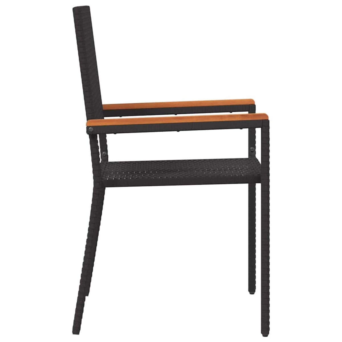 vidaXL Zestaw krzeseł ogrodowych 2 pcs Czarny i Brązowy