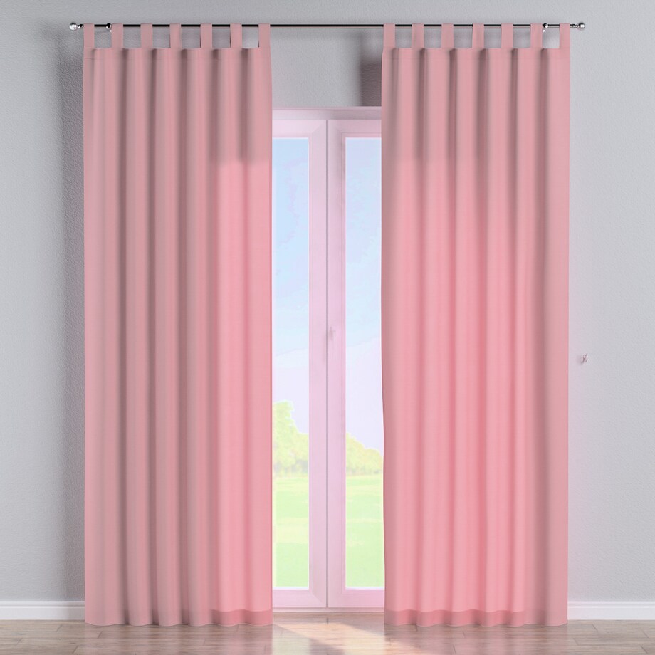 Zasłona na szelkach 1 szt. 130x245 brudny róż