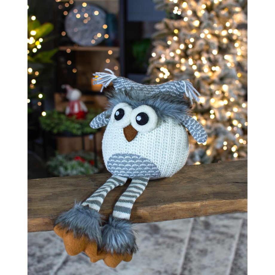 SKRZAT świąteczny KRASNAL gnom 40 cm Mikołaj na święta SOWA dekoracja JUMI