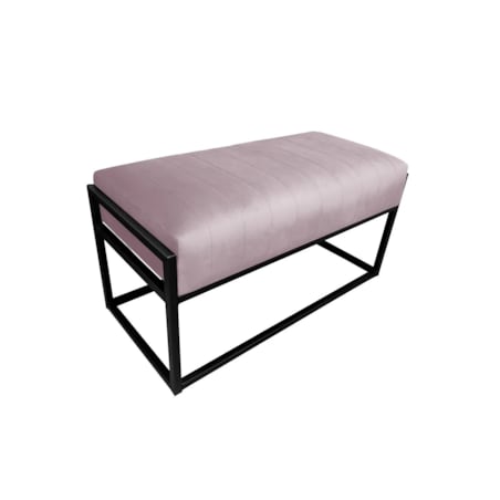 Ławka LILU MG VELVET jasnoróżowa