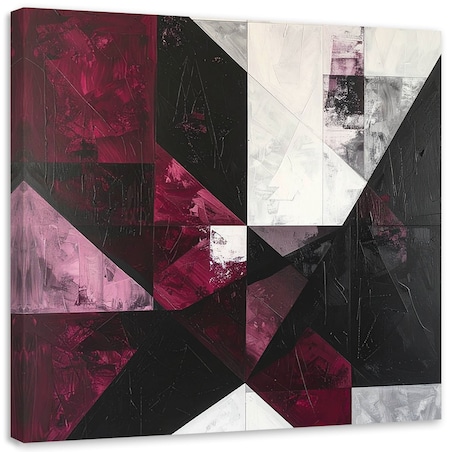 Obraz do salonu biura kuchni, Abstrakcja w odcieniach burgundu