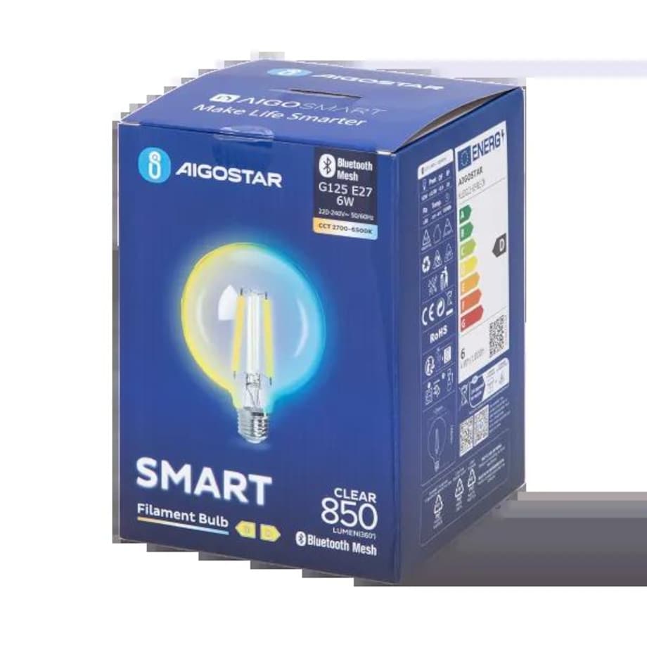 inteligentna żarówka bluetooth mesh g125 6w cct