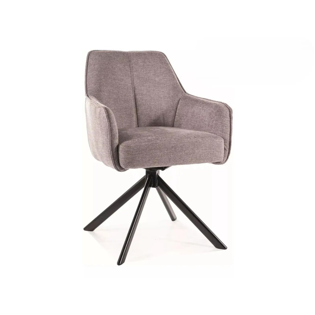 Krzesło tapicerowane NOTTI BREGO szare obracane