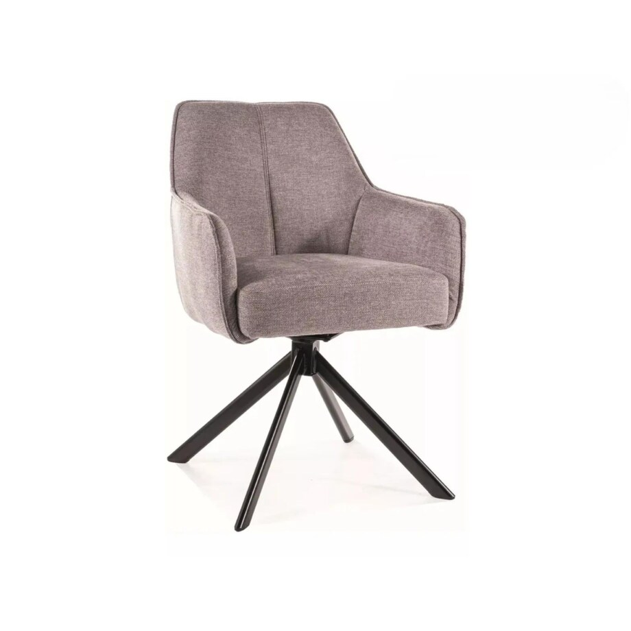 Krzesło tapicerowane NOTTI BREGO szare obracane