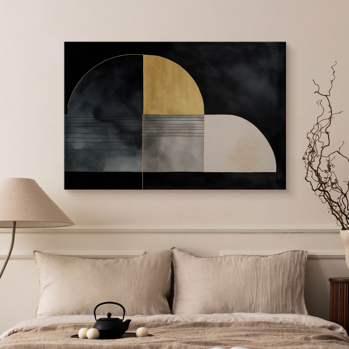 Obraz Ścienny Abstrakcyjne Kształty Boho Glamour Styl Nowoczesny 120x80cm