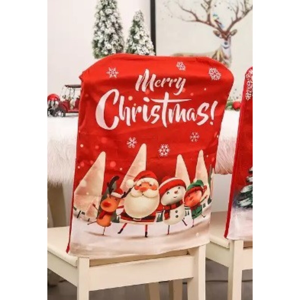 Pokrowiec Na Krzesło Ozdoba Świąteczna Mikołaj