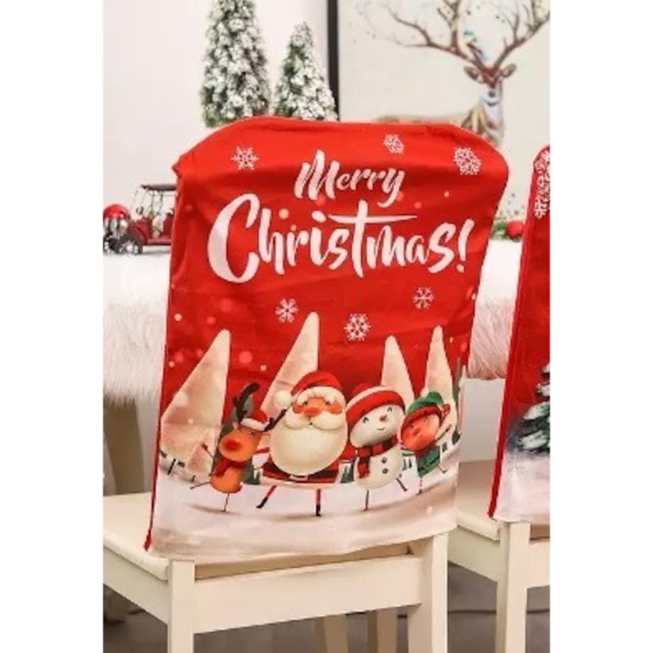 Pokrowiec Na Krzesło Ozdoba Świąteczna Mikołaj