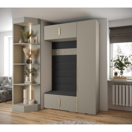 Garderoba do przedpokoju INOVA 1 Z19 kaszmir+złoty+manila18