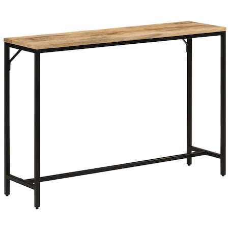 vidaXL Stolik konsolowy, 110x30x75 cm, surowe drewno mango i żelazo