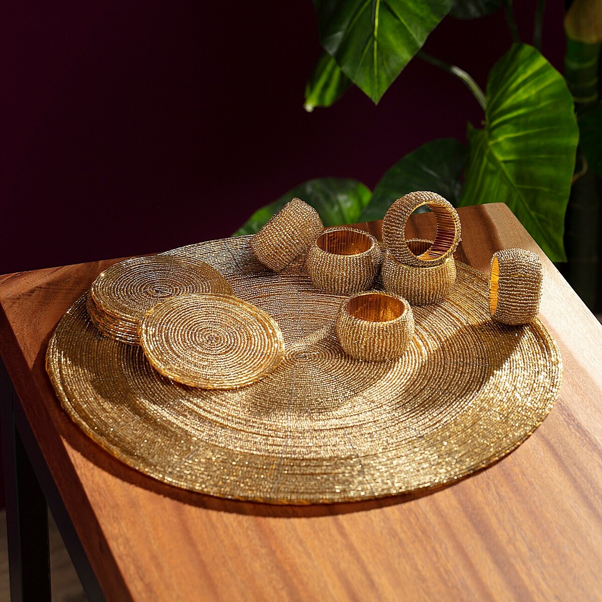 Podkładka dekoracyjna Gold, 35 cm