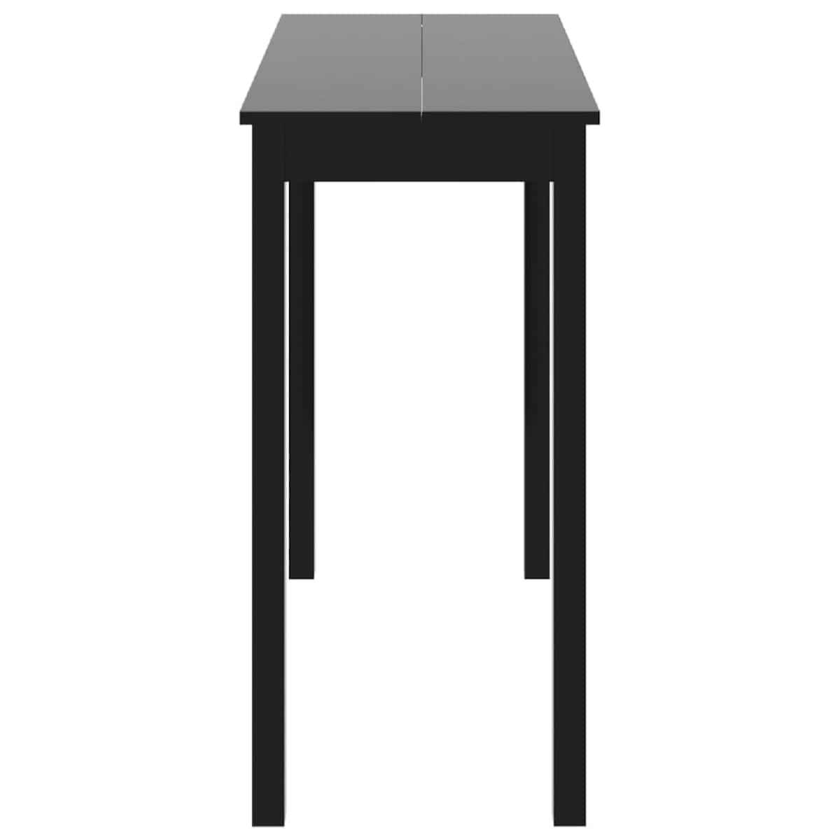 vidaXL Stolik barowy z MDF, czarny, 115 x 55 x 107 cm
