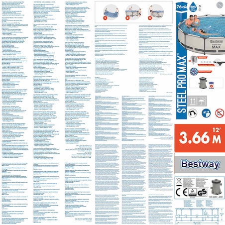 Bestway Basen Steel Pro MAX, 366 x 76 cm