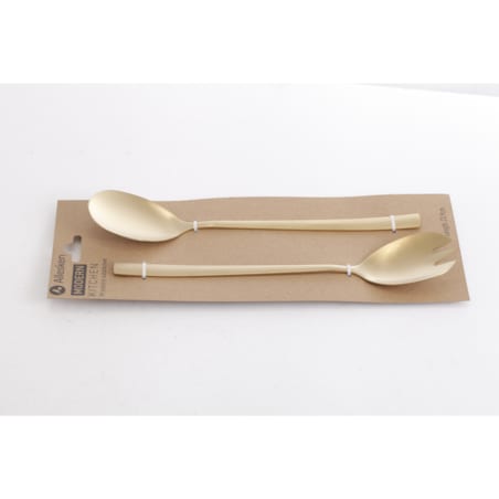 MODERN KITCHEN komplet 2 łyżek sałatkowych 23,8cm złote