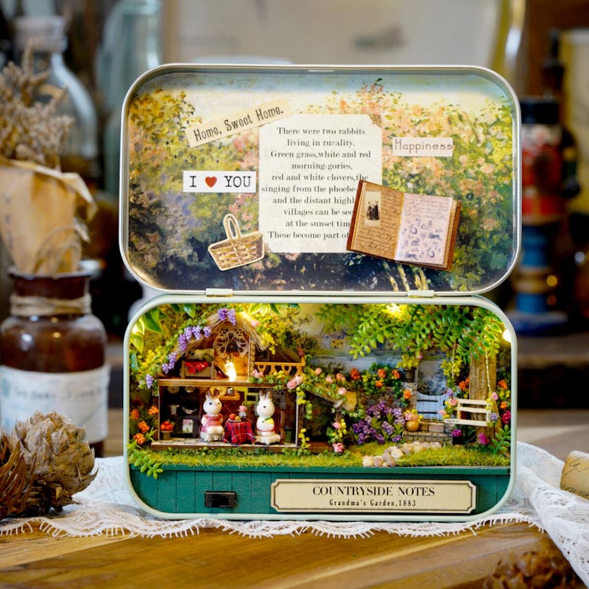 Miniaturowy domek DIY - Sielski zakątek