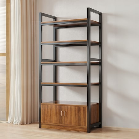 Regał industrialny stojący półka na książki loft 190 cm rama metalowa