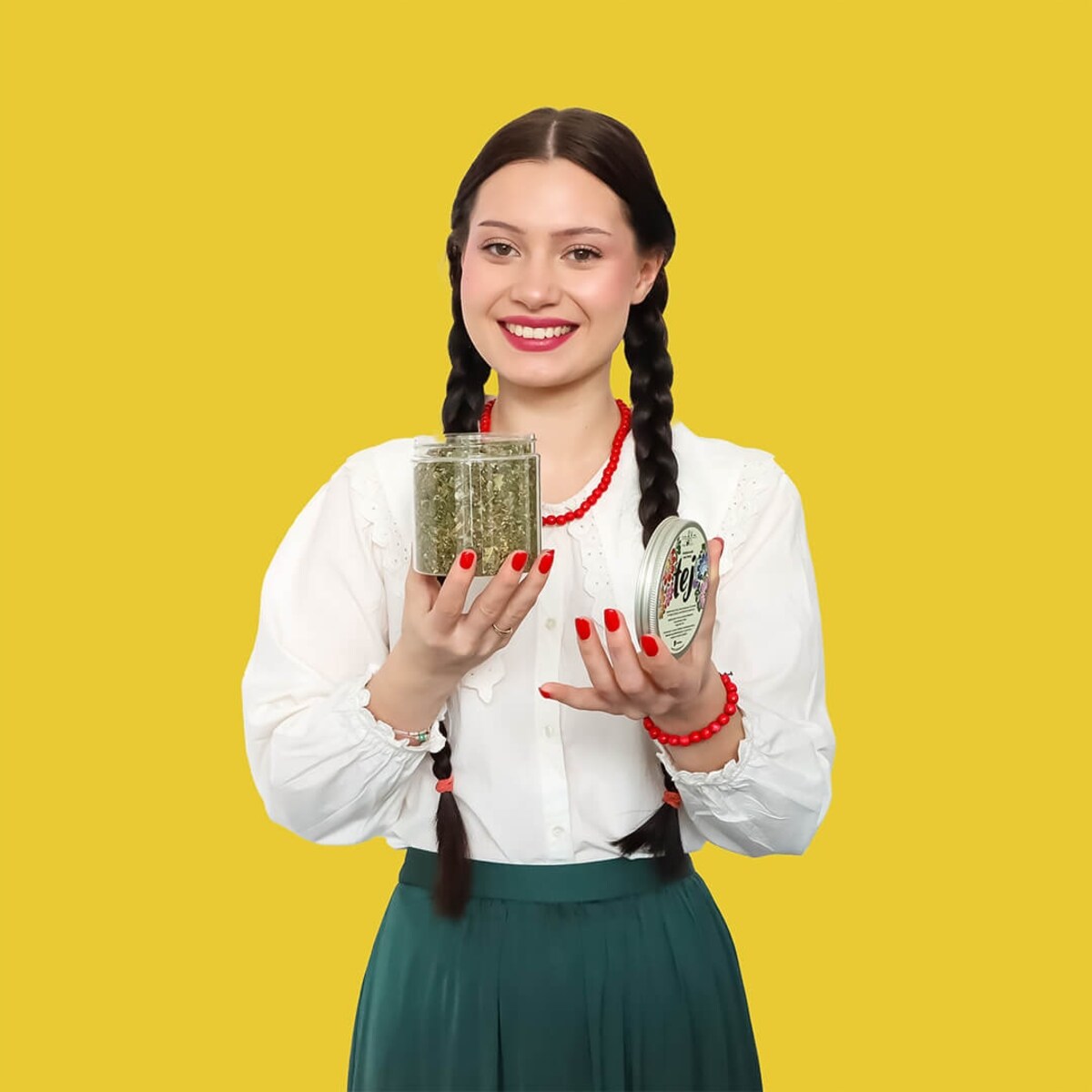 Herbata ziołowa TRADYCYJNY OPOLSKI TEJ 80g - sypana liściasta herbata PREMIUM na prezent upominek podarunek Cup&You