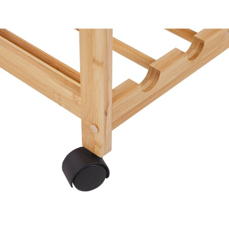 Bambusowy wózek kuchenny 2 szuflady jasne drewno MORINO