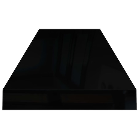 vidaXL Półka ścienna, wysoki połysk, czarna, 80x23,5x3,8 cm, MDF