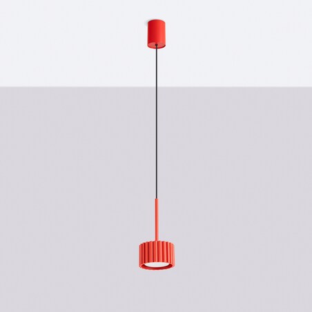 Lampa wisząca AURA 1 czerwona Gx53