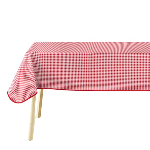 Obrus prostokątny w czerwoną kratkę MINI VICHY ROUGE, 140 x 240 cm