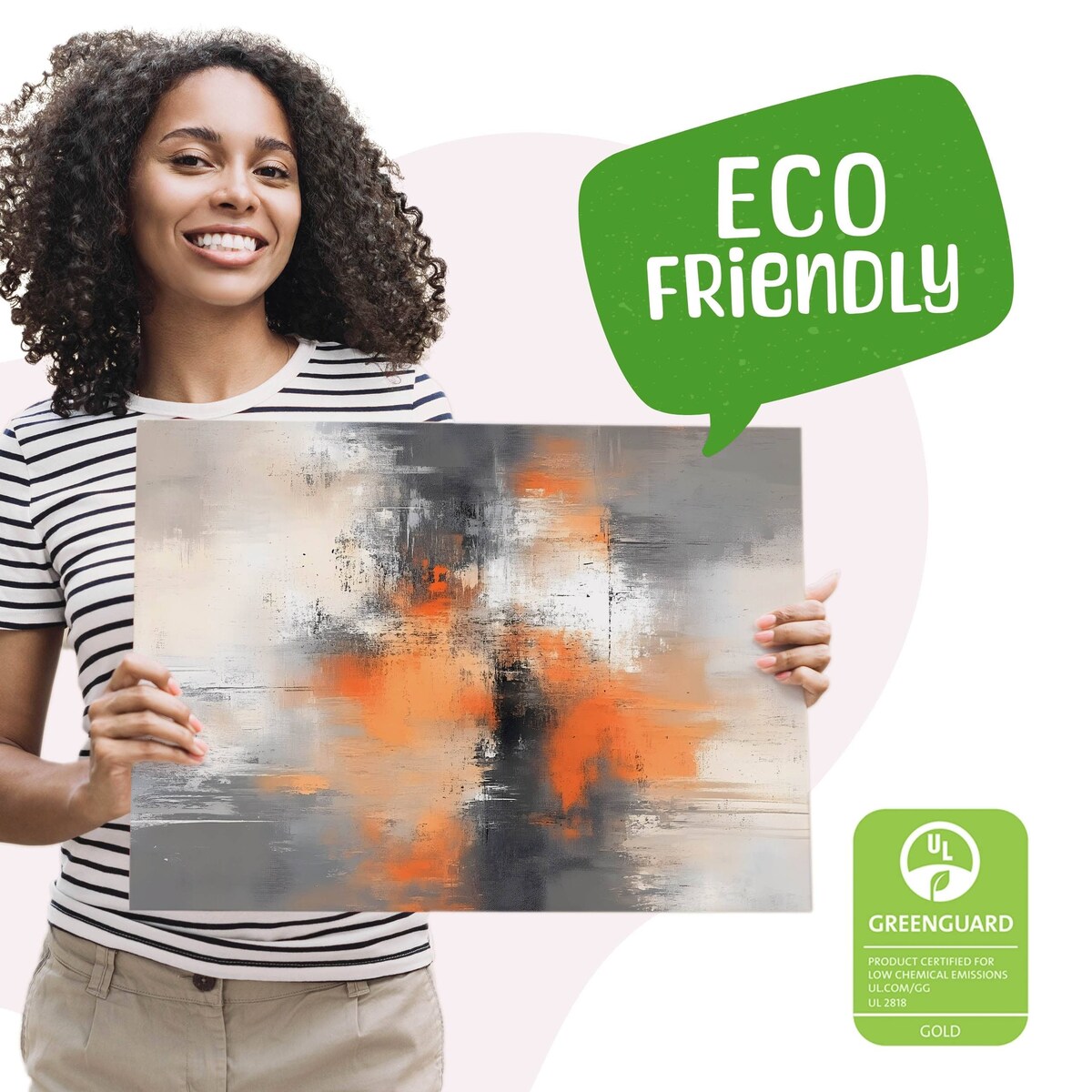 Obraz Ścienny Do Salonu Sypialni Pomarańczowa Abstrakcja Malarstwo 120x80cm