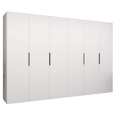 Szafa uchylna otwierana MARBELLA 1 300 wys. 202 cm Biały + u. Czarny