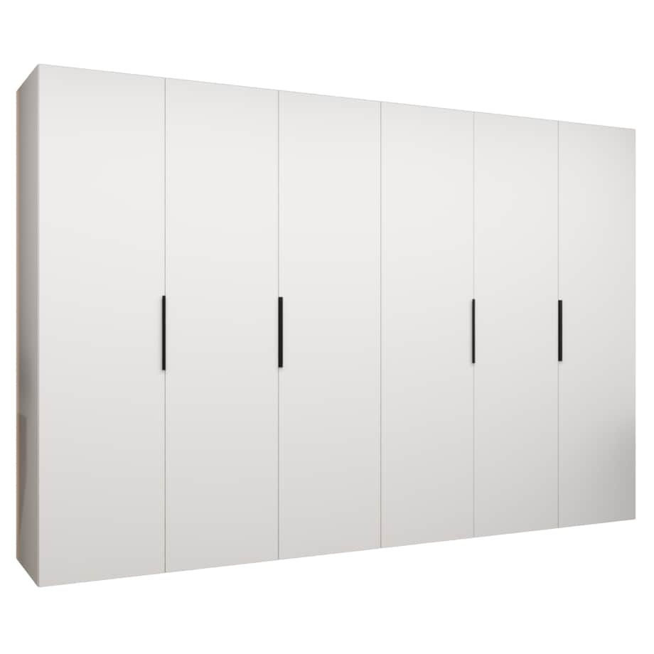 Szafa uchylna otwierana MARBELLA 1 300 wys. 202 cm Biały + u. Czarny