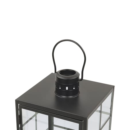 Lampion metalowy 33 cm czarny BINTAN