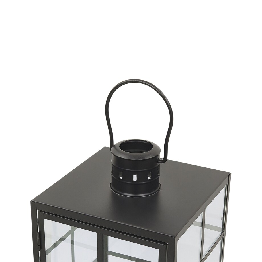 Lampion metalowy 33 cm czarny BINTAN