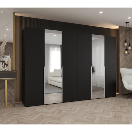 Szafa uchylna otwierana ALICANTE 2 300 wys. 202 cm Czarny + u. Kaszmir