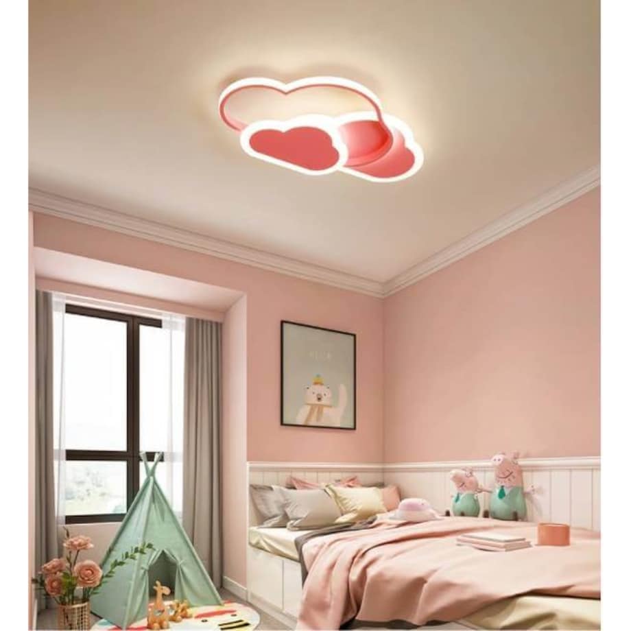 Dziecięcy plafon 415 Domeno LED 58W 2700K-6500K chmurki cloud różowy