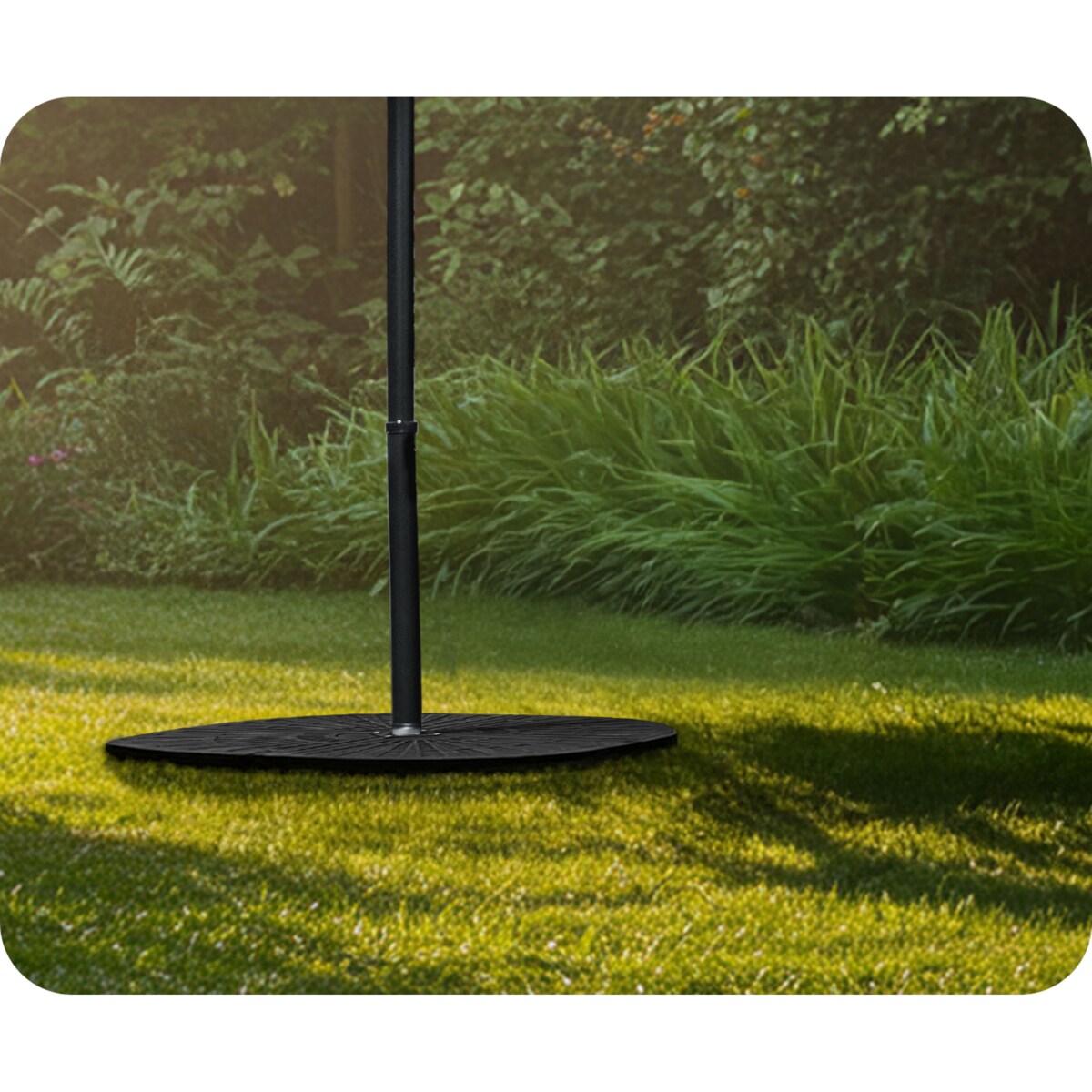 Podstawa parasola ogrodowego stojak obciążnik baza czarna Plonos 48x48x7,5cm
