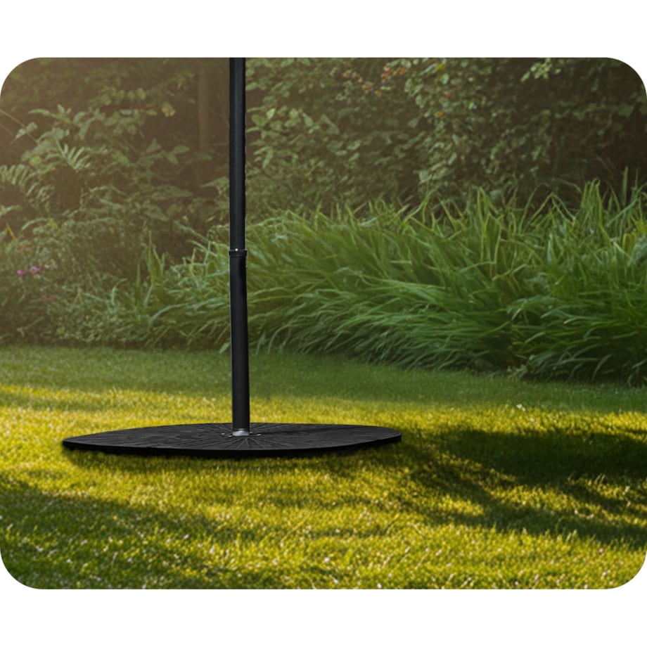 Podstawa parasola ogrodowego stojak obciążnik baza czarna Plonos 48x48x7,5cm