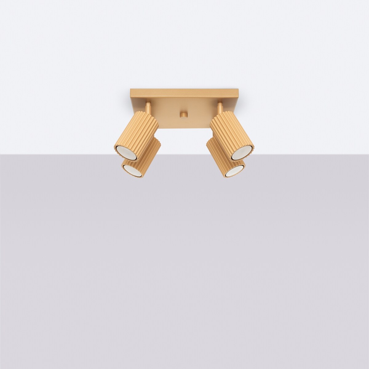 Plafon KARBON 4 złoty