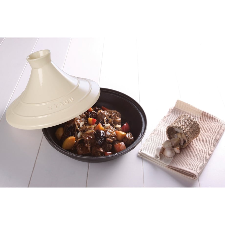 Naczynie do Tajine Staub - 28 cm, Beżowo-czarny