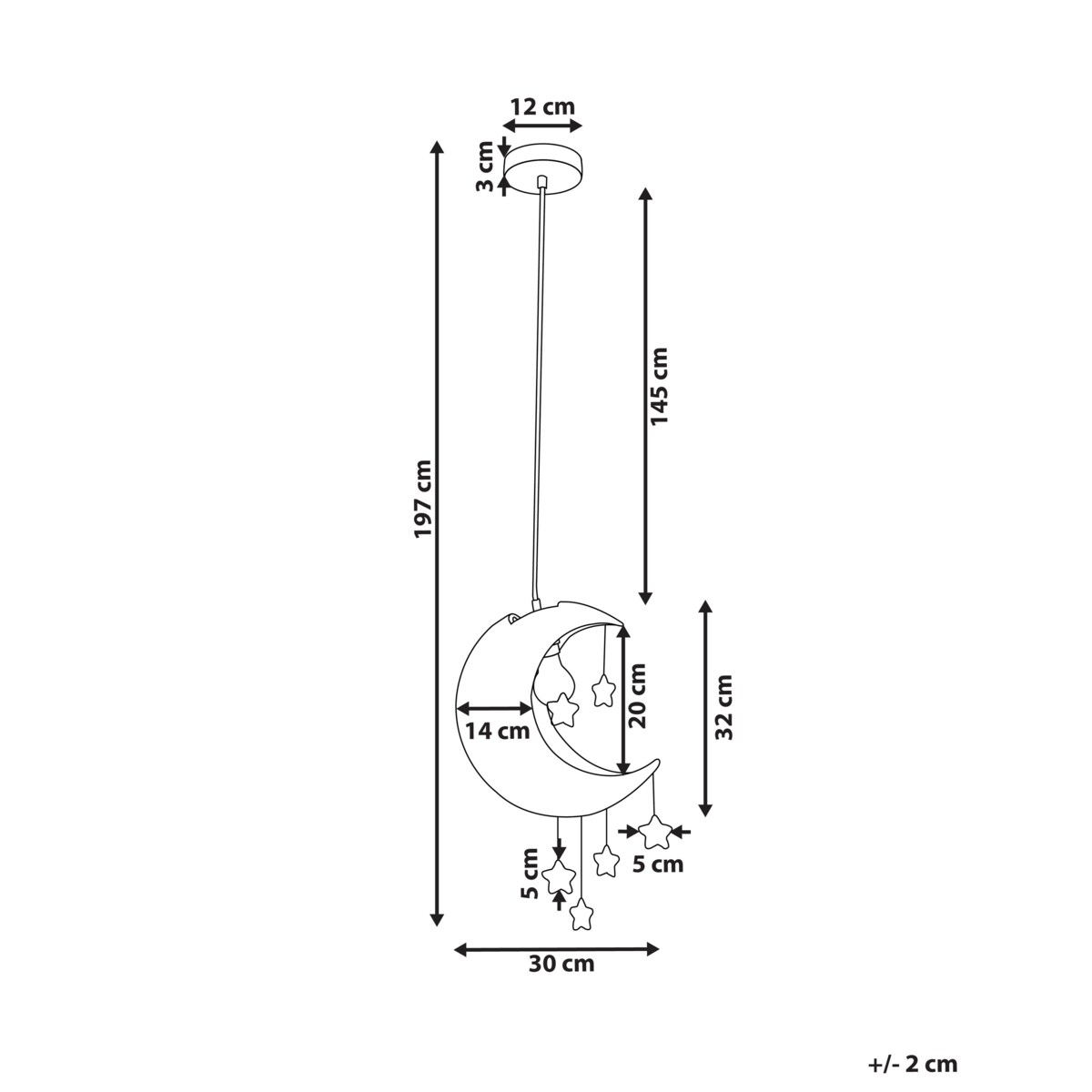 Lampa wisząca ORCHON Rattan Księżyc Naturalny