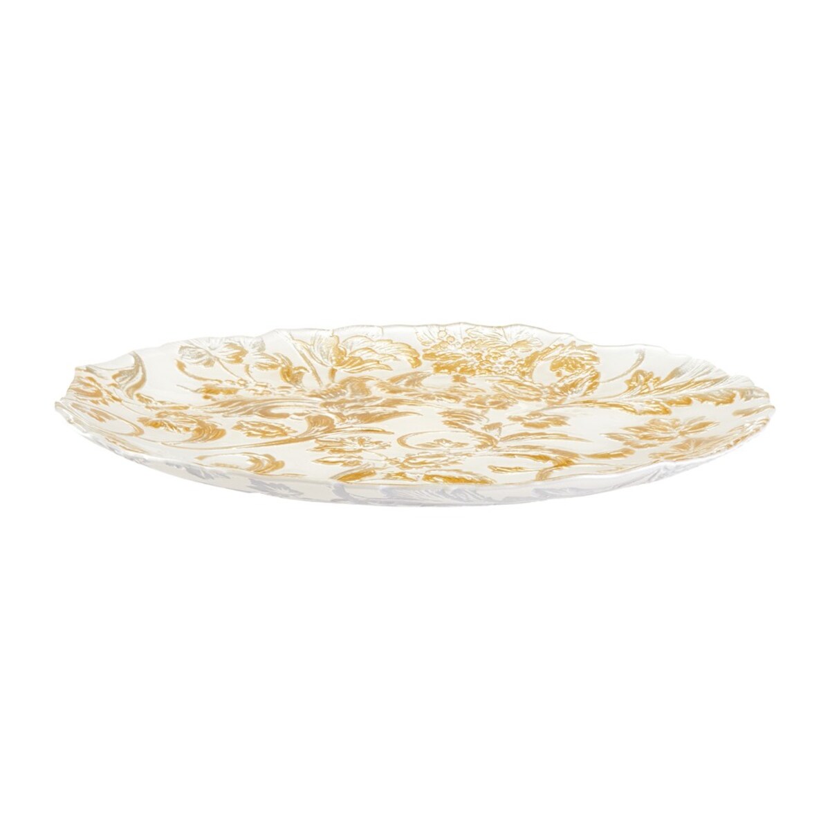 VILLA ITALIA Talerz do ciasta szklany 28 cm FLORALIS