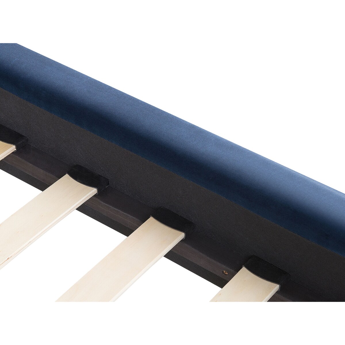 Łóżko welurowe 180 x 200 cm niebieskie MARVILLE