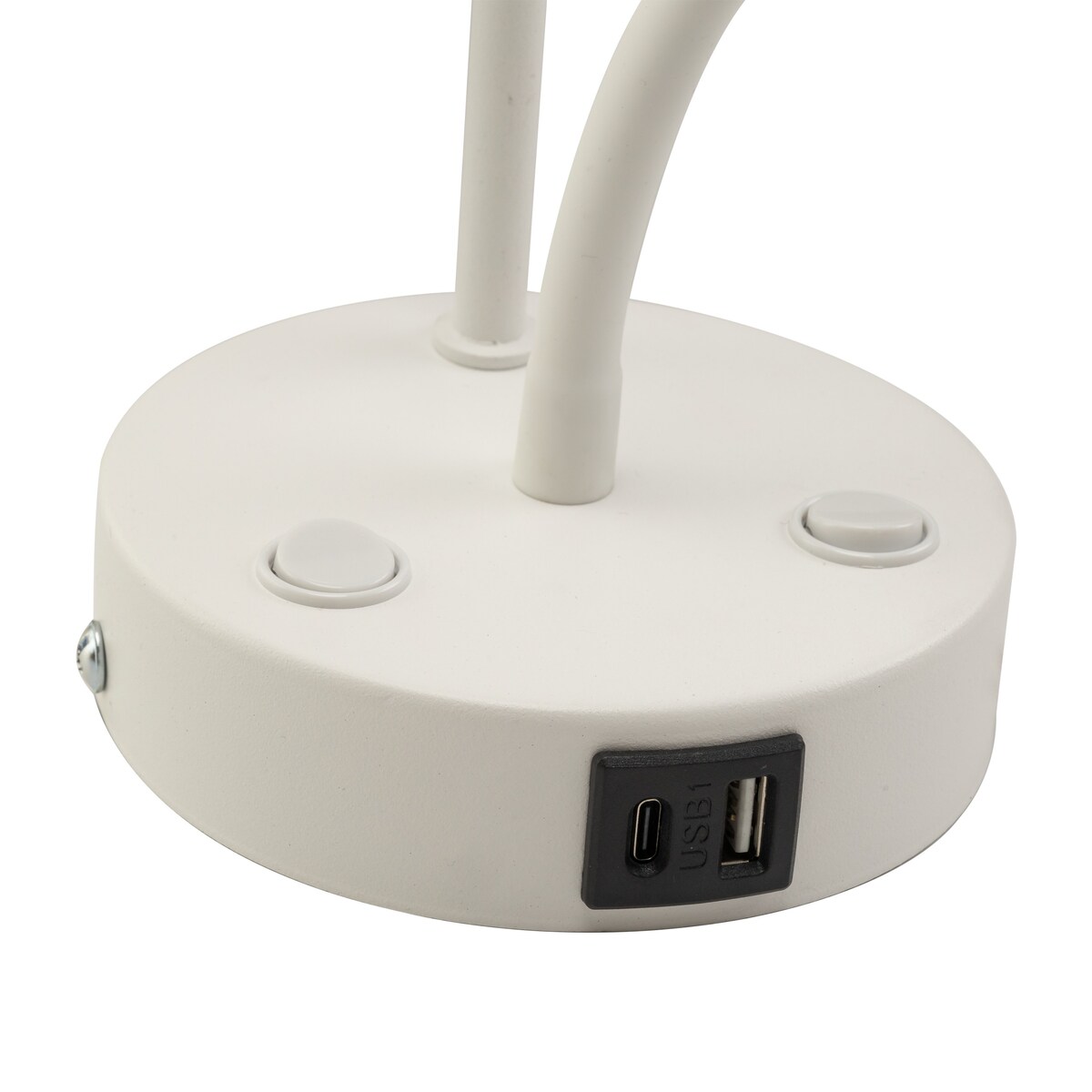Kinkiet do czytania z USB MAJA WHITE TK Lighting biały, ruchome światło E27/G9 do sypialni i biura