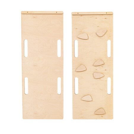 Small Dream Rocker Białe Drewno & Zjeżdżalnia & Drabinka z Szarą Poduszką